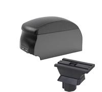 SPAMFAFGHQ Para Mazda 2 Caja De Brazo Para Mazda 2 Para Demio Caja De Brazo Coche Caja De Almacenamiento Central Retrofit Interior Interfaz USB(B2 Black double)