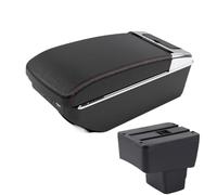 SPAMFAFGHQ Para Mazda 2 Skyactiv Versión Para CX-3 Caja De Brazo Retrofit Caja De Almacenamiento De Brazo De Auto Accesorios De Auto(A1 Negro rojo 7USB)
