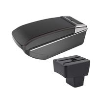 SPAMFAFGHQ Para Mazda 2 Skyactiv Versión Para CX-3 Caja De Brazo Retrofit Caja De Almacenamiento De Brazo De Auto Accesorios De Auto(B1 Black red NO USB)