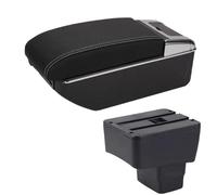 SPAMFAFGHQ Para Mazda CX-3 Reposabrazos Retrofit Para Mazda 2 Skyactiv Version Para CX-3 Reposabrazos Auto Caja Almacenamiento Accesorios Auto Carga Con USB(B3 Negro blanco 7USB)