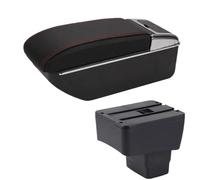 SPAMFAFGHQ Para Mazda CX-3 Reposabrazos Retrofit Para Mazda 2 Skyactiv Version Para CX-3 Reposabrazos Auto Caja Almacenamiento Accesorios Auto Carga Con USB(D1 Negro rojo Sin USB)