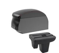 SPAMFAFGHQ Para MG MG3 Caja De Brazo Auto Caja De Almacenamiento Central Modificación Interna Suministros Coche Carga Volante A La Derecha(A1 Black Red single)