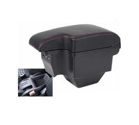 SPAMFAFGHQ Para MG ZS Consola Central Reposabrazos Portaobjetos Reposabrazos Apoyacodos Todo-en-uno Con Usb(Black red line)