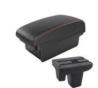 SPAMFAFGHQ Para MG3 Caja De Brazo Auto Volante A La Derecha Consola Central Caja De Almacenamiento Modificación Interna(B1 Negro rojo 3USB)