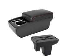 SPAMFAFGHQ Para Morris Para Garages MG3 Reposabrazos Central Consola Central Caja De Almacenamiento Con Portavasos USB(A1 Negro rojo SIN USB)