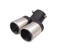 SPAMFAFGHQ Para N&issan Para Bluebird 63mm Tubo De Escape De Acero Inoxidable Para Modificaciones De Coche Adecuado(Black+Silver)