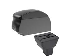 SPAMFAFGHQ Para N&issan Para Kicks 2016-2021 Caja De Brazo De Coche Piezas Interiores Piezas De Retrofit Caja De Almacenamiento Central USB(A2 Black single)