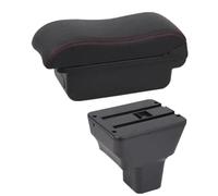 SPAMFAFGHQ Para N&issan Para Kicks Caja De Brazo 2016 2017 2018-2024 Caja De Almacenamiento De Consola Central Piezas De Retrofit Interior(A1 Negro rojo SIN USB)