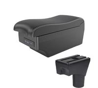 SPAMFAFGHQ Para N&issan Para March Para Micra K13 MK4 IV Para Sunny 2010-2023 Caja De Brazo De Auto Caja De Almacenamiento(A3 Negro blanco 7USB)