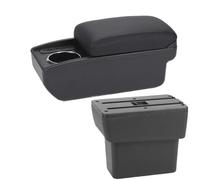 SPAMFAFGHQ Para N&issan Para Note E-Power 2016 2017-2022 Caja De Reposabrazos Coche Caja De Almacenamiento Central Accesorios Coche Reforma Interior(B2 Línea negra 6USB)