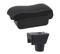 SPAMFAFGHQ Para N&issan Para Terrano 3 Caja Reposabrazos Para Auto Caja Reposabrazos Central Doble Capa(B2 Línea Blanca)