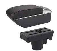 SPAMFAFGHQ Para Opel Para Astra 2006-2011 Caja De Descansabrazos Para Coche Caja De Almacenamiento Accesorio Para Coche Pieza De Retroadaptación(B1 Negro rojo 7USB)