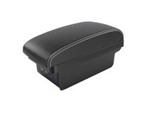 SPAMFAFGHQ Para Opel Para Corsa F Reposabrazos 2019 2020 2021 2022 2023 2024 Caja De Almacenamiento Reposabrazos Central Interior(B3 Negro blanco 3USB)