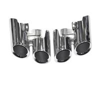 SPAMFAFGHQ Para Panamera GTS 2014 2015 2016 Silenciador Deportivo Cuádruple Boquilla De Escape Accesorios Para Auto(Glossy silver)