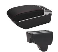SPAMFAFGHQ Para Peugeot 2008 Para Peugeot 208 Caja Reposabrazos Auto 2019-2024 Repuestos Detalles Interiores Caja De Almacenamiento Accesorios(A1 Negro rojo 7USB)