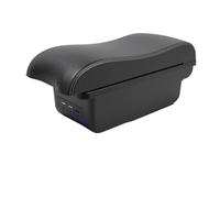 SPAMFAFGHQ Para Peugeot 207 Caja Descansabrazos Central Caja Almacenamiento Interior Accesorios Coche Rediseño Interior(B3 Negro blanco 3USB)