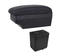 SPAMFAFGHQ Para Peugeot Para Partner Tepee Reposabrazos Piezas De Retroadaptación Auto Reposabrazos Caja De Almacenamiento Cargador USB Interfaz(Línea negra E1)