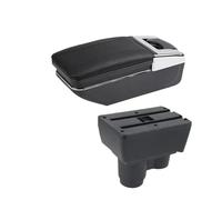 SPAMFAFGHQ Para R&enault Para Duster Para Dacia Para Duster 2 3 Reposabrazos Coche 2019-2024 Caja De Almacenamiento Accesorios Retrofit(Una línea negra Sin USB)