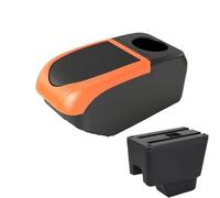 SPAMFAFGHQ Para R&enault Para Kaptur Para Captur QM3 Reposabrazos Coche Piezas Retrofit Accesorios Detalles Interiores(B2 Orange frame 6USB)