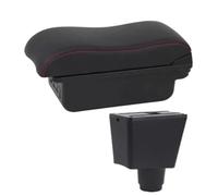 SPAMFAFGHQ Para R&enault Para Logan 2 Apoyabrazos Para R&enault Para Sandero 2 Caja De Apoyabrazos De Coche Piezas Caja De Almacenamiento Central(B1 Negro rojo 3USB)
