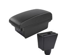SPAMFAFGHQ Para R&enault Para Logan II 2018 2019 2020 2021 2022 Caja Reposabrazos Coche Caja Almacenamiento Piezas Auto Interiores(B2 línea negra 3USB)