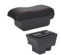 SPAMFAFGHQ Para S&koda Para Fabia 2 2007-2014 Alzacristales Reposabrazos Central Caja Almacenamiento Piezas Interior Retrofit Con USB Accesorios Auto(C1 Negro rojo SIN USB)