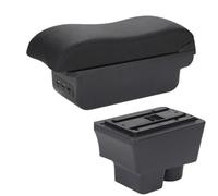 SPAMFAFGHQ Para S&koda Para Fabia 2 2007-2014 Alzacristales Reposabrazos Central Caja Almacenamiento Piezas Interior Retrofit Con USB Accesorios Auto(B2 línea negra 3USB)