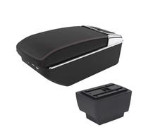 SPAMFAFGHQ Para S&koda Para Fabia 3 Combi Para Fabia 3 III 2015-2021 Caja De Brazo De Coche Piezas De Reposición Caja De Almacenamiento(A1 Negro rojo 7USB)