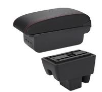 SPAMFAFGHQ Para S&koda Para RAPID Reposabrazos Para VW Para Polo Caja Reposabrazos Retrofit Accesorios Auto Detalles Interior Caja Almacenamiento(B1 Negro rojo 3USB)