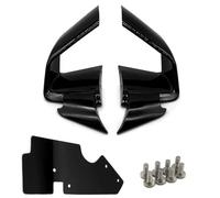 SPAMFAFGHQ para S1000RR 2019 2020 2021 2022 Motocicleta Fibra De Carbono ABS Alerones Aerodinámicos Delanteros Pantalla Carenala ala Fija(Negro Brillante)