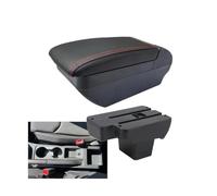 SPAMFAFGHQ Para Seat Para Arona Caja De Reposabrazos Para SEAT Para Ibiza Caja De Reposabrazos Coche Caja De Almacenamiento Portavasos(F línea roja Sin USB)