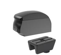 SPAMFAFGHQ Para Seat Para Ibiza 6j Para Ibiza 6L Reposabrazos De Coche Caja De Almacenamiento Auto Piezas De Retrofit Accesorios Coche Interiores(A2 Black single)