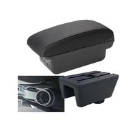 SPAMFAFGHQ Para Seat Para Ibiza Caja De Reposabrazos Para Ibiza 6j Para Ibiza 6L Reposabrazos Auto Caja Almacenamiento Piezas Retrofit(B2 línea negra 3USB)