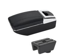 SPAMFAFGHQ Para Seat Para Ibiza Reposabrazos Para Seat Para Ibiza 6j Para Ibiza 6L Reposabrazos Auto Almacén(A2 línea negra Sin USB)