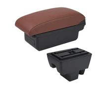 SPAMFAFGHQ Para Seat Para Toledo Caja Reposabrazos Para Toledo Caja Reposabrazos Auto Caja Almacenamiento Central Retrofit Interior Con USB(A6 marrón sin USB)