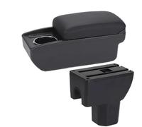 SPAMFAFGHQ Para Suzuki Para IGNIS Caja De Reposabrazos Auto Piezas Retrofit Portavasos Interior Caja Almacenamiento Accesorios(B2 Línea negra 6USB)