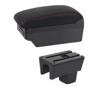 SPAMFAFGHQ Para Suzuki Para Swift 2005-2019 2020 2021 2022 2023 Caja Descansabrazos Consola Central Detalles Interior Caja Almacenamiento(Línea Roja E1)