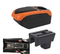 SPAMFAFGHQ Para Suzuki Para Swift 2005-2024 Caja Apoyabrazos Accesorios Auto Detalles Interiores Caja Almacenamiento Piezas Retrofit(Naranja negra)