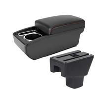 SPAMFAFGHQ Para SUZUKI SX4 Reposabrazos Piezas Interiores Caja Reposabrazos Auto Piezas Retrofit Caja Almacenamiento Accesorio Auto Detalles Interiores(A1 Negro rojo SIN USB)
