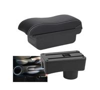 SPAMFAFGHQ Para Toyota Para Aygo X Caja Reposabrazos Para Aygo Reposabrazos Auto Caja Almacenamiento Interior Piezas Retrofit Accesorios Auto(C3 Negro blanco SIN USB)
