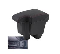 SPAMFAFGHQ Para Toyota Para Yaris Reposabrazos Central Para Toyota Para Yaris Elegant 2021-2024 Caja Almacenamiento Reposabrazos Auto(B1 cuero genuino)