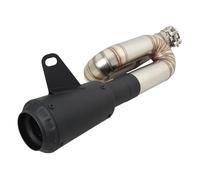 SPAMFAFGHQ Para TRIUMPH Para Street Triple 765 S R RS 660 S A2L 2017-2023 Silenciador Escape Para Motocicleta Conexión Del Tubo De Conexión Central De 51 Mm(NEGRO)
