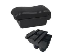SPAMFAFGHQ Para VW Para T&ouran Para Caddy Reposabrazos Consola Central Descansabrazos Caja De Almacenamiento Central Con USB Y Portavasos(B white line 3USB)