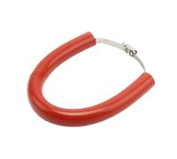 SPAMFAFGHQ Protector De Escape Redondo Universal Para Motocicleta De 100-160 Mm Con Anillos De Fijación De Silicona(ROJO)
