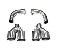 SPAMFAFGHQ Punta De Escape Para Q5 2021 2022 2023 2024 Silenciador De Fibra De Carbono Cuádruple Mejorado Boquilla Para Sistema De Escape(Plata)