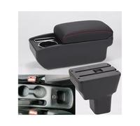 SPAMFAFGHQ Reposabrazos Actualización Interior Caja Almacenamiento Accesorios Auto Para N&issan Para Kicks 2016 2017 2018 2019 2020 2021-2024(C1 Negro rojo SIN USB)