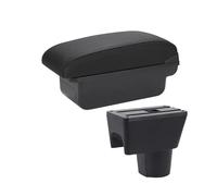 SPAMFAFGHQ Reposabrazos Caja De Almacenamiento Piezas Accesorios De Coche Para R&enault Para Duster Para Oroc 2012 2013 2014 2015 2016 2017 2018(C2 Línea negra SIN USB)