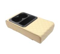SPAMFAFGHQ Reposabrazos Para Consola Central De Coche Cojín Con Portavasos Y Elevador Universal(Beige)