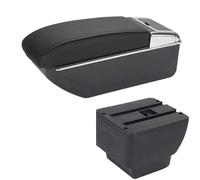 SPAMFAFGHQ Reposabrazos Para Mazda 2 Para Mazda 2 Para Demio Caja De Reposabrazos Caja De Almacenamiento Accesorios Para Coche(B2 Línea negra 7USB)