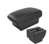 SPAMFAFGHQ Reposabrazos Para MAZDA 2 Reposabrazos Para MAZDA 2 Demio Caja Reposabrazos Auto Piezas Retrofit Caja Almacenamiento(A2 línea negra Sin USB)